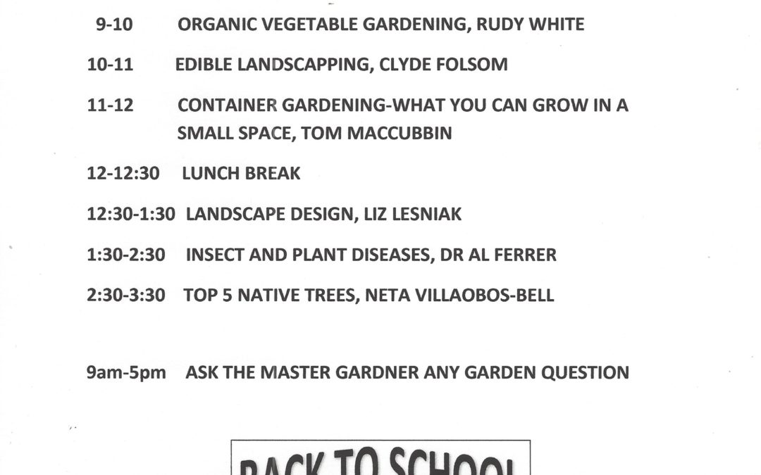 University Day – FREE Garden Classes All Day
